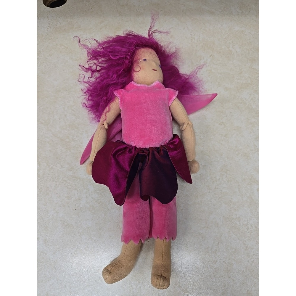 Kathe Kruse Magic Cabin Fairy Doll Petal Summerbee Cloth‎ Jointed Pink Summer